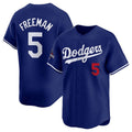 Los Angeles Dodgers #5 Freddie Freeman Royal BUTLER 2024 World Series Champions Alternate Limited Stitched Jersey