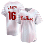 Philadelphia Phillies #16 Brandon Marsh White BUTLER Home Limited Player Jersey