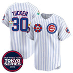 Chicago Cubs #30 Kyle Tucker White BUTLER 2025 Tokyo Series Limited Stitched Jersey