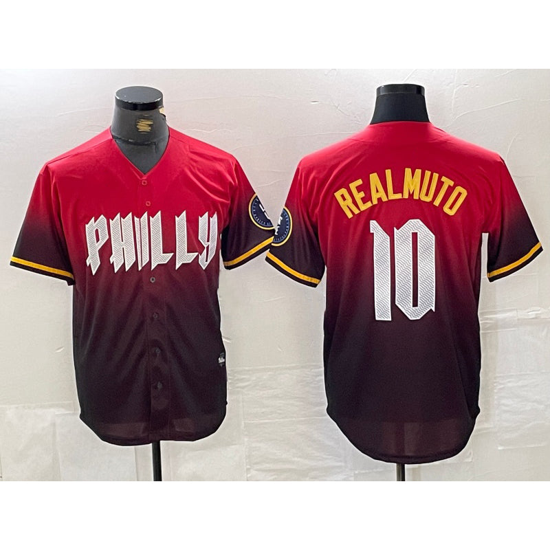 Philadelphia Phillies #10 JT Realmuto Red BUTLER 2024 City Cool Base Jersey