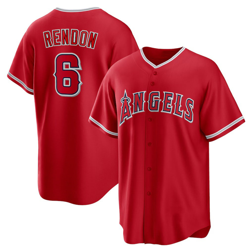 Los Angeles Angels #6 Anthony Rendon Red BUTLER Alternate Replica Player Name Jersey
