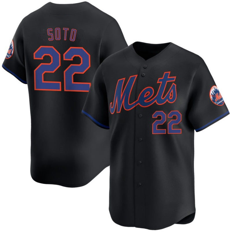 New York Mets #22 Juan Soto Black BUTLER 2024 Alternate Limited Stitched Jersey