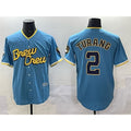 Milwaukee Brewers #2 Brice Turang Powder Blue BUTLER City Connect Cool Base Stitched Jersey