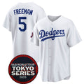 Los Angeles Dodgers #5 Freddie Freeman White BUTLER 2025 World Tour Tokyo Series Home Stitched Jersey