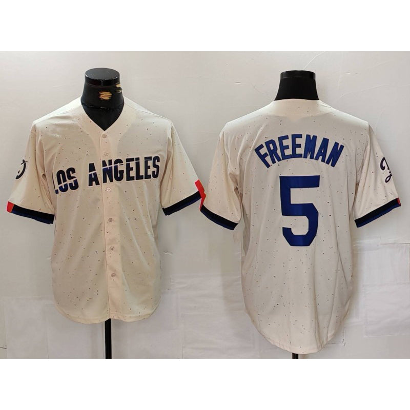 Los Angeles Dodgers #5 Freddie Freeman Cream BUTLER 2024 City Connect Limited Stitched Jersey