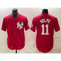 New York Yankees #11 Anthony Volpe Red BUTLER Fashion Cool Base Jersey