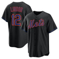 New York Mets #12 Francisco Lindor Black BUTLER Alternate Replica Jersey