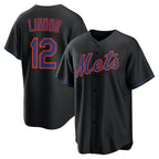 New York Mets #12 Francisco Lindor Black BUTLER Alternate Replica Jersey