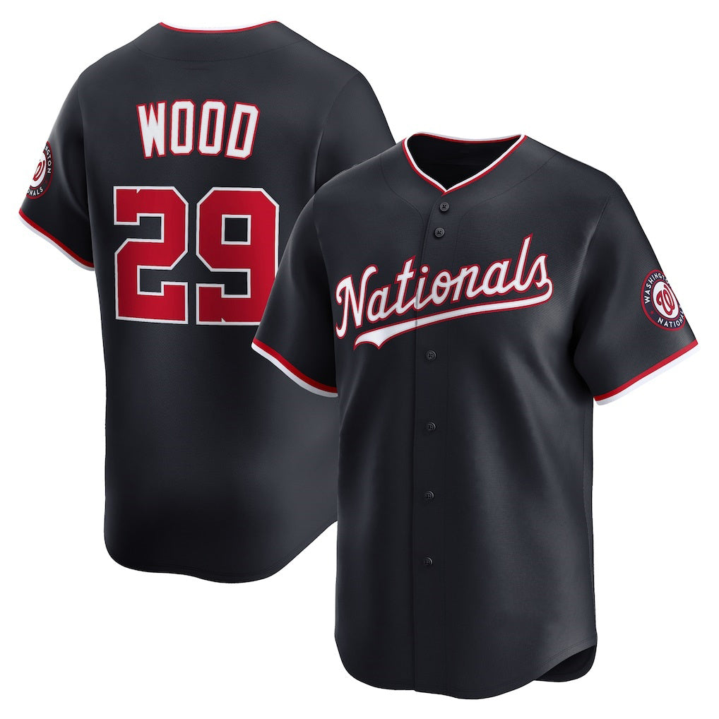 Washington Nationals #29 James Wood Navy BUTLER Alternate Limited Player Jersey