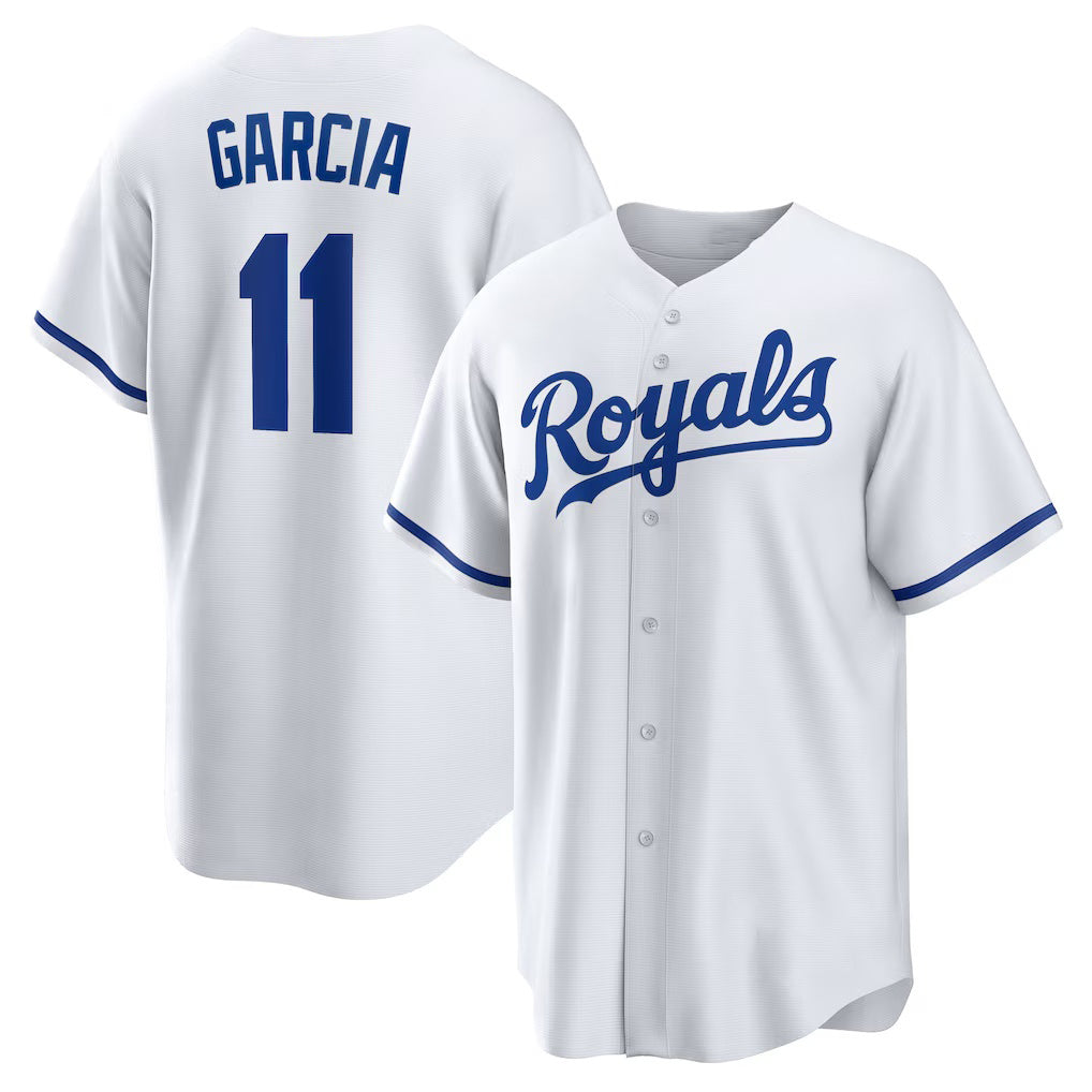 Kansas City Royals #11 Maikel Garcia White BUTLER Home Replica Jersey