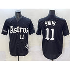 Houston Astros #11 Cam Smith Black BUTLER Gothic 'Houston Born Barrio Raised' Limited Stitched Jersey