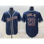 San Diego Padres #23 Fernando Tatis Jr. Navy BUTLER Stitched Jersey