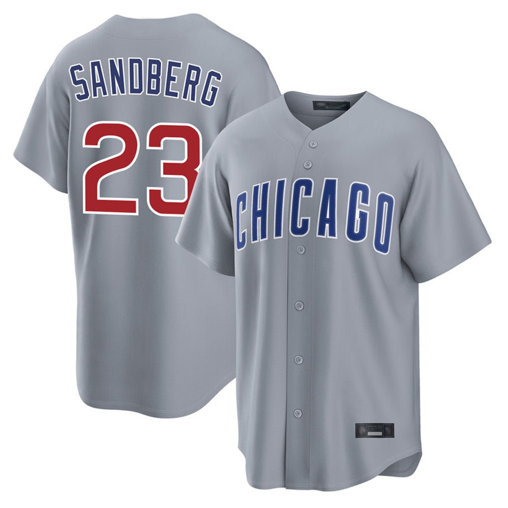 Chicago Cubs #23 Ryne Sandberg Player Gray BUTLER Home Game Stitched Jerseys