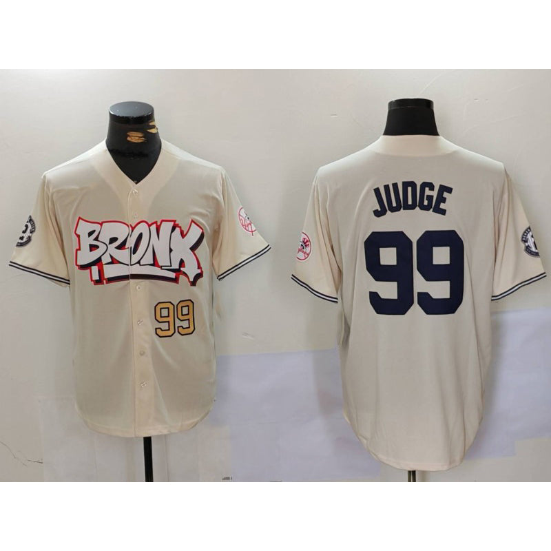 New York Yankees #99 Aaron Judge Cream BUTLER Limited Stitched Jerseys