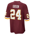 W.Football Team #24 Antonio Gibson Burgundy BUTLER Game Player Jersey