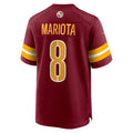 W.Commanders #8 Marcus Mariota Burgundy BUTLER Team Game Jersey