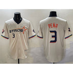 Houston Astros #3 Jeremy Pena Cream BUTLER 2025 City Connect With Texas Patch Limited Stitched Jersey