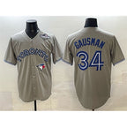 Toronto Blue Jays #34 Kevin Gausman Gray BUTLER 2025 World Series Cool Base Stitched Jersey
