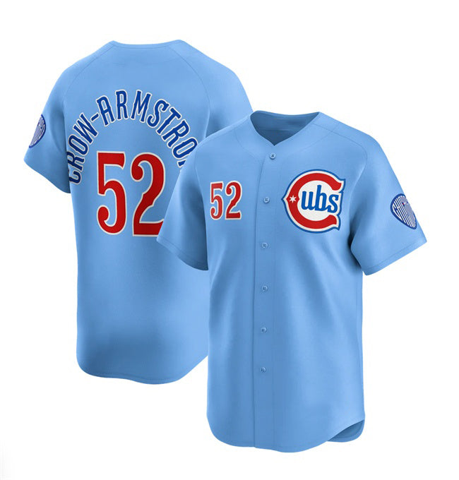 Chicago Cubs #52 Pete Crow-Armstrong 2024-25 Blue BUTLER 2nd Alternate Limited Stitched Jersey