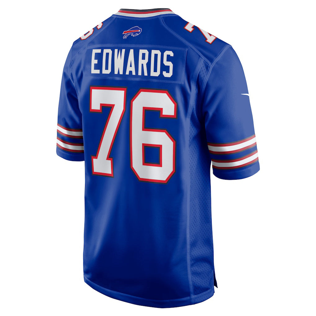 B.Bills #76 David Edwards Royal BUTLER Game Jersey
