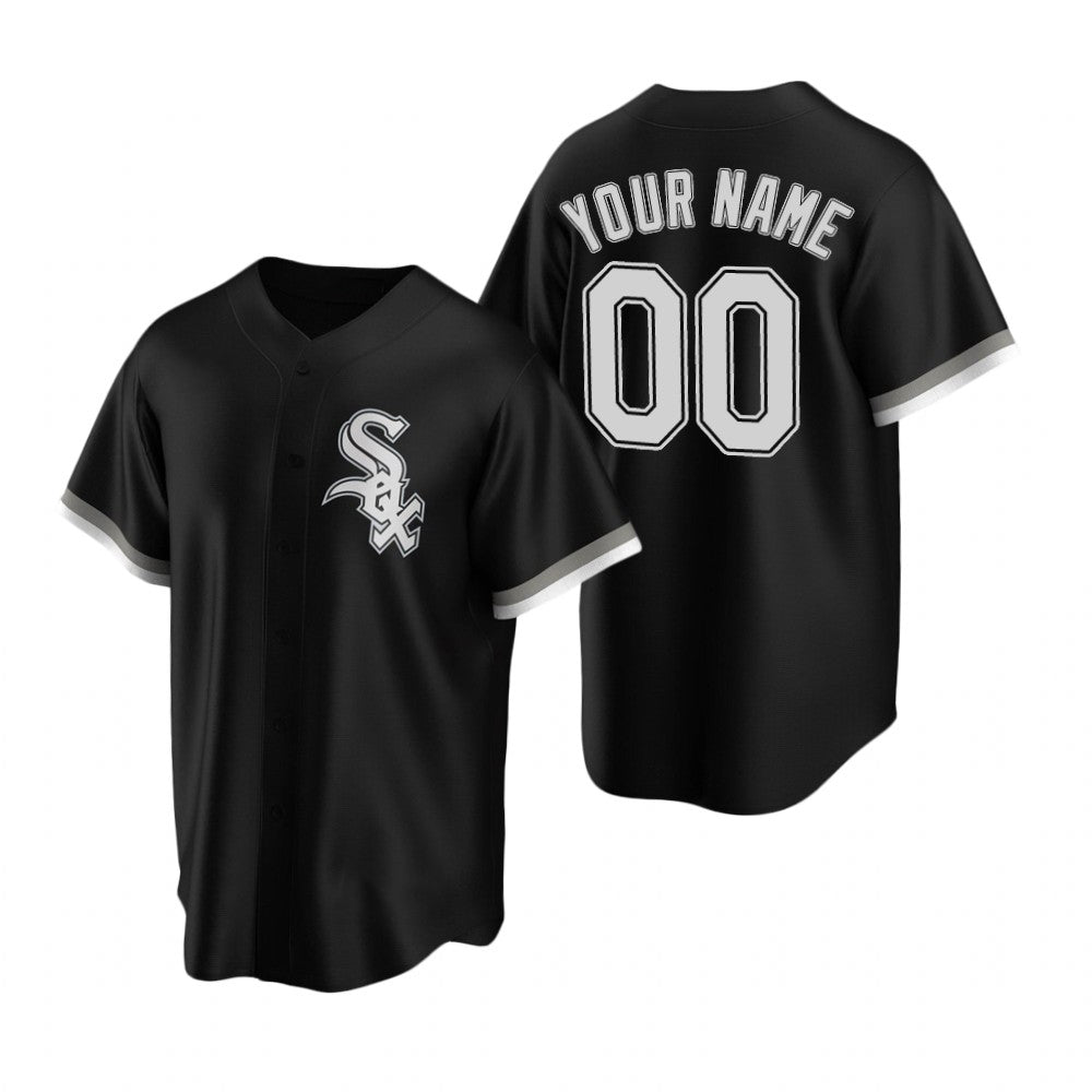 Custom Chicago White Sox Black BUTLER Stitched Cool Base Jersey