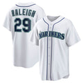 Seattle Mariners #29 Cal Raleigh White BUTLER Home Replica Player Jersey