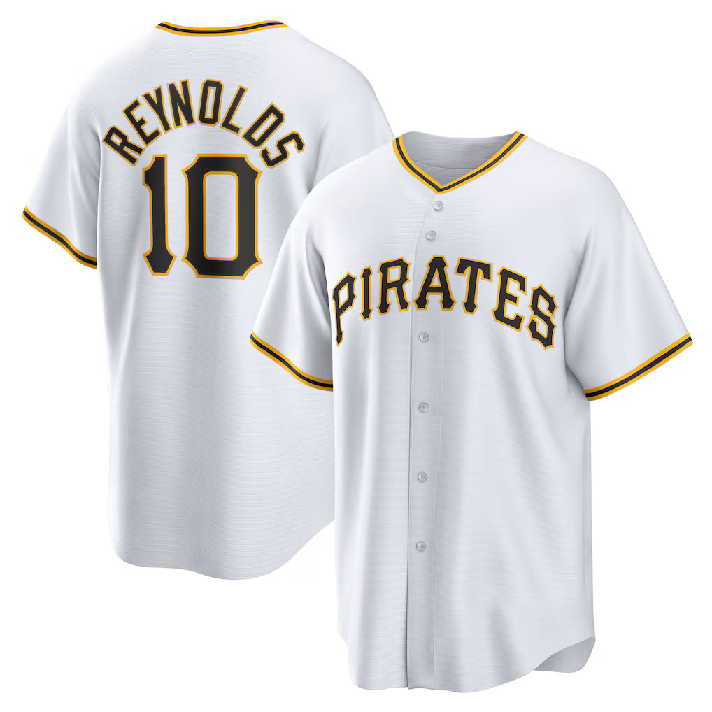 Pittsburgh Pirates #10 Bryan Reynolds White BUTLER Replica Player Jersey