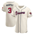 Atlanta Braves #3 Dale Murphy Player Cream BUTLER Limited Elite Home Game Stitched Jerseys