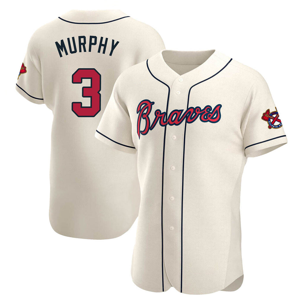 Atlanta Braves #3 Dale Murphy Player Cream BUTLER Limited Elite Home Game Stitched Jerseys