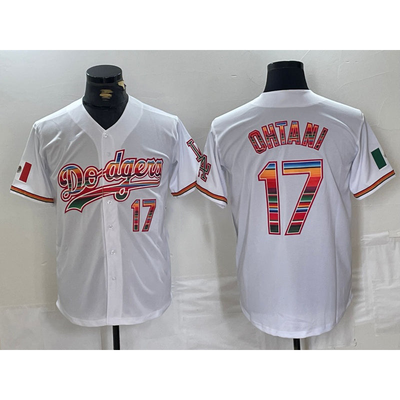 Los Angeles Dodgers #17 Shohei Ohtani White BUTLER Mexico Cool Base Stitched Jersey