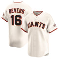 San Francisco Giants #16 Rafael Devers Cream BUTLER Home Limited Player Jersey