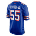 B.Bills #55 David Ugwoegbu Royal BUTLER Game Jersey