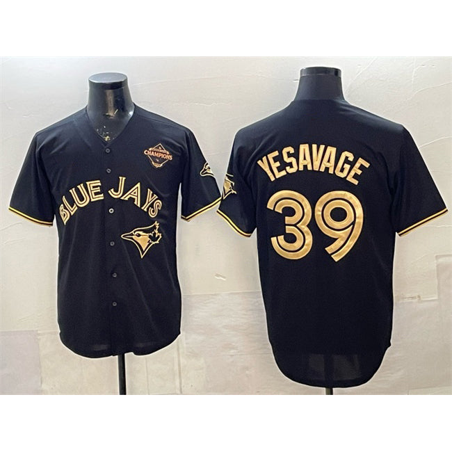 Toronto Blue Jays #39 Trey Yesavage Black Gold BUTLER 2025 American League Champions Limited Stitched Jersey