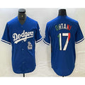 Los Angeles Dodgers #17 Shohei Ohtani Mexico Blue BUTLER Cool Base Stitched Jersey 2