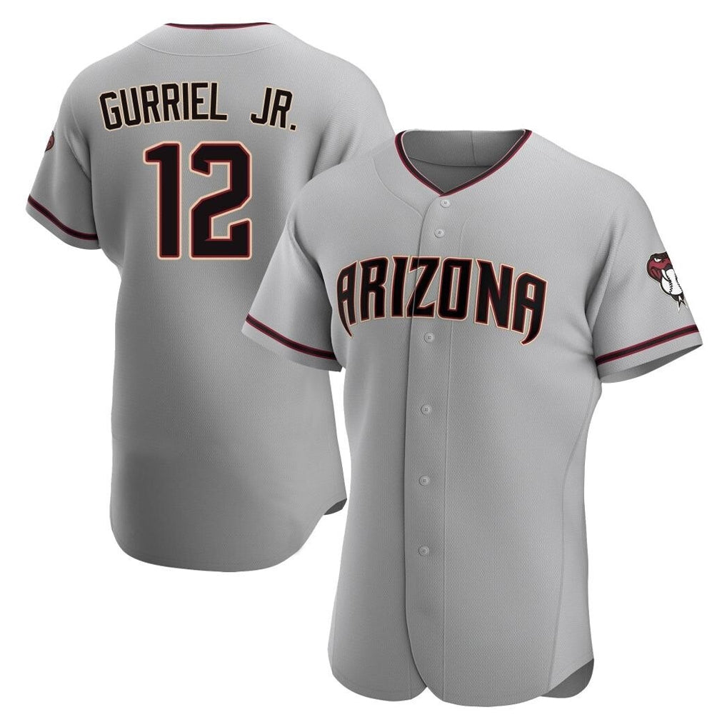 Arizona Diamondbacks #12 Lourdes Gurriel Jr Player Gray BUTLER Road Limited Elite Home Game Stitched Jerseys