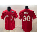 Toronto Blue Jays #30 Alejandro Kirk Red BUTLER 2025 World Series Cool Base Stitched Jersey