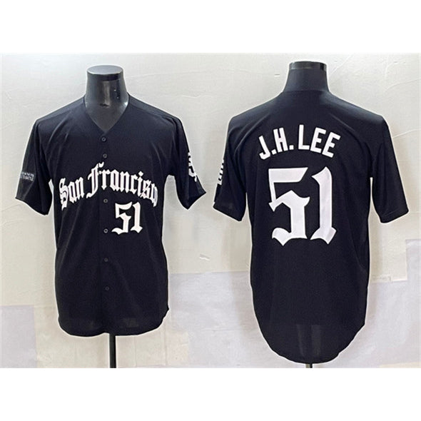 San Francisco Giants #51 Jung Hoo Lee Black BUTLER 'Gothic Fog Edition' Vapor Premier Limited Stitched Jersey