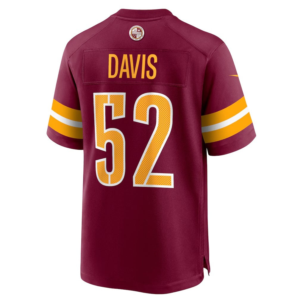 W.Commanders #52 Jamin Davis Burgundy BUTLER Player Game Jersey