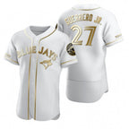 Toronto Blue Jays #27 Vladimir Guerrero Jr. White Gold BUTLER Flex Base Stitched Jersey