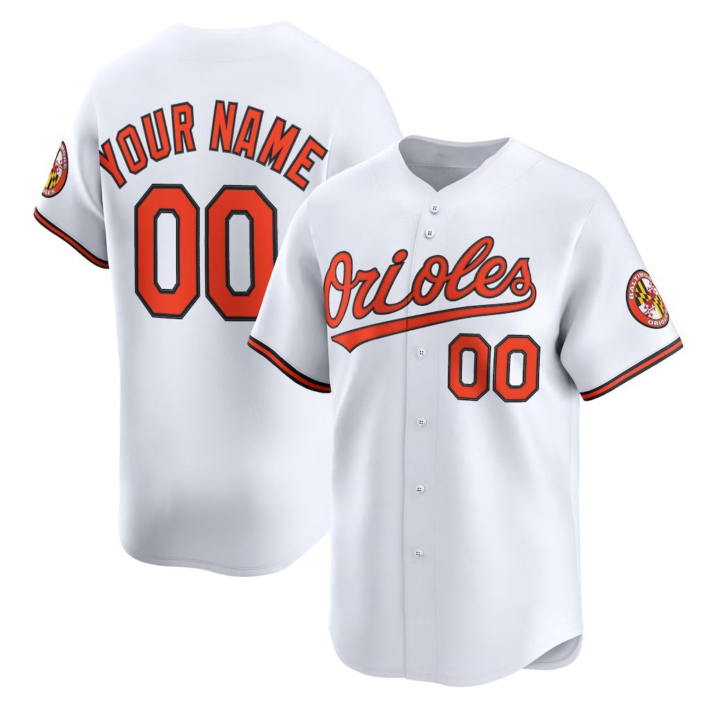 Custom Baltimore Orioles White BUTLER Home Limited Jersey