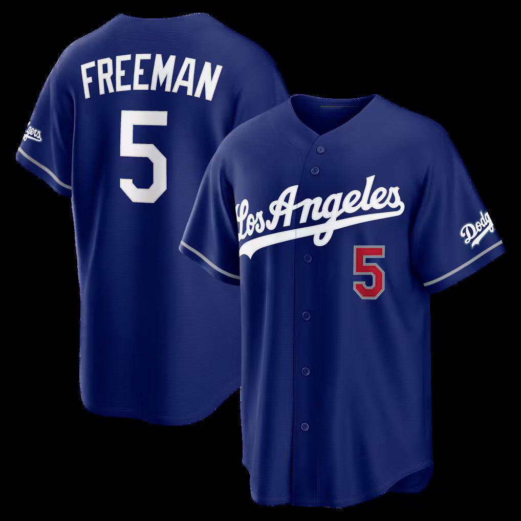 Los Angeles Dodgers #5 Freddie Freeman Royal BUTLER Alternate Stadium Jersey