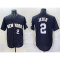 New York Yankees #2 Derek Jeter Black BUTLER Limited Stitched Jersey