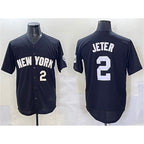 New York Yankees #2 Derek Jeter Black BUTLER Limited Stitched Jersey
