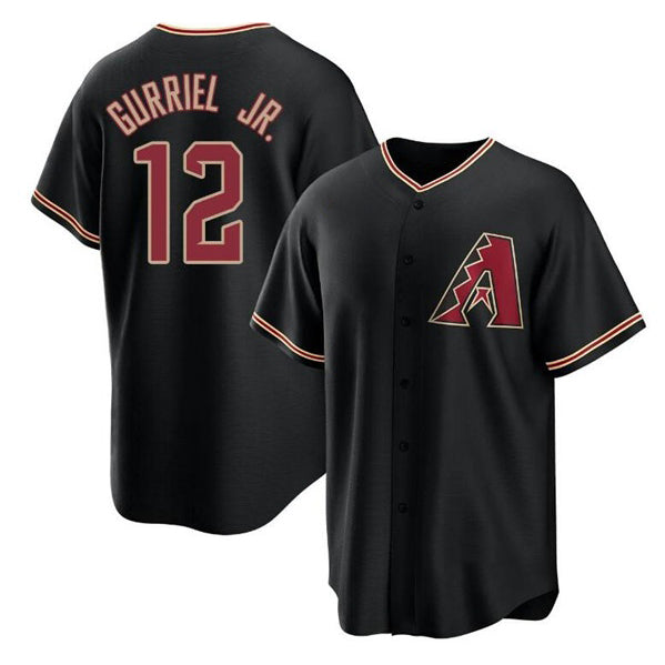 Arizona Diamondbacks #12 Lourdes Gurriel Jr. Black BUTLER Cool Base Stitched Jersey