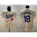 Los Angeles Dodgers #18 Yoshinobu Yamamoto Cream BUTLER 2025 Tokyo Series Limited Stitched Jersey