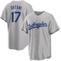 Los Angeles Dodgers #17 Shohei Ohtani Gray BUTLER Cool Base Stitched Jersey