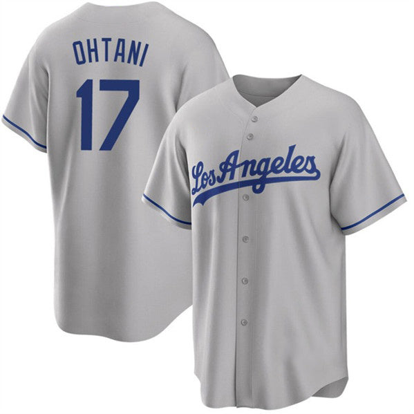 Los Angeles Dodgers #17 Shohei Ohtani Gray BUTLER Cool Base Stitched Jersey