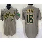 Oakland Athletics #16 Nick Kurtz Gray BUTLER Limited Jersey
