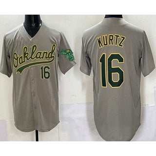 Oakland Athletics #16 Nick Kurtz Gray BUTLER Limited Jersey