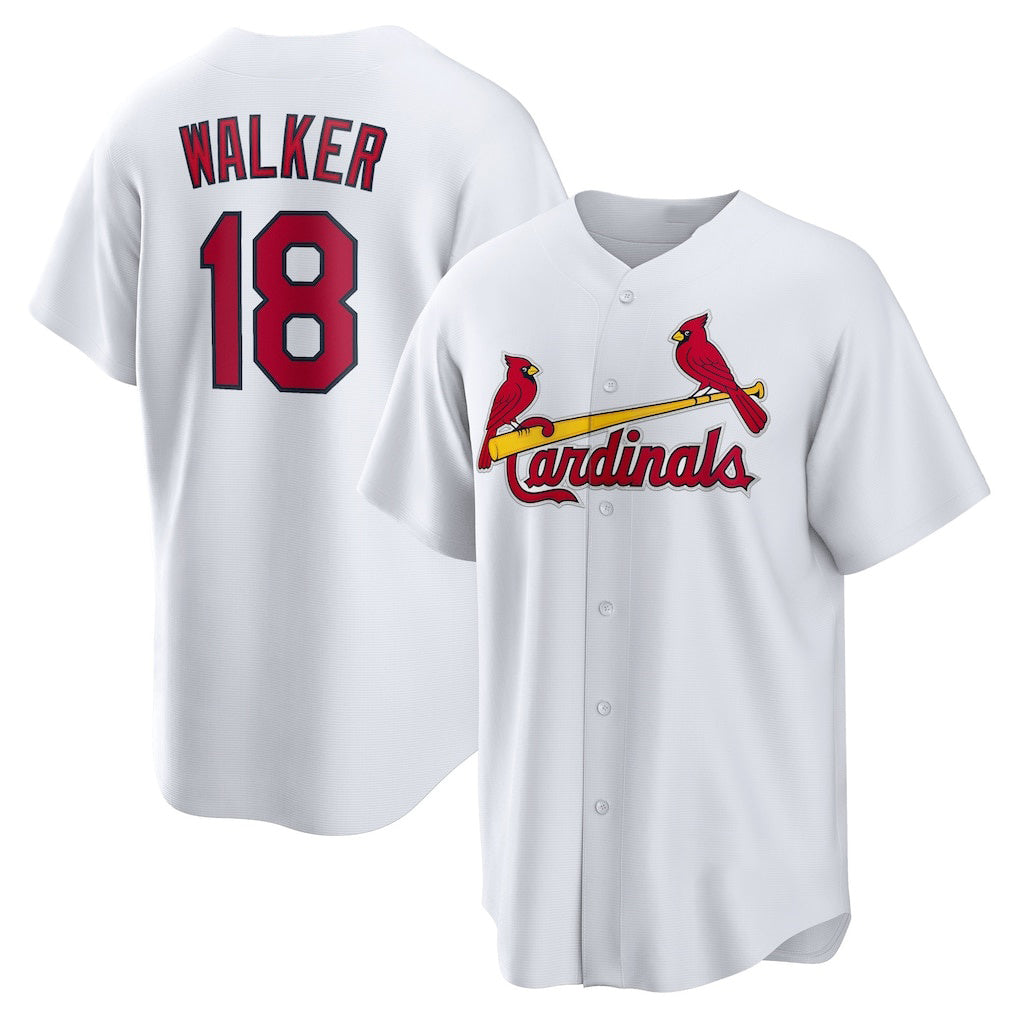 St. Louis Cardinals #18 Jordan Walker White BUTLER Home Official Replica Player Jersey